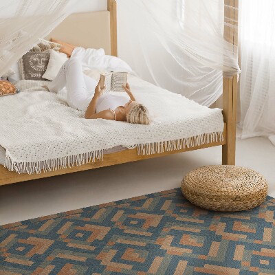 Pvc teppich Aztekische Geometrie vintage boho muster