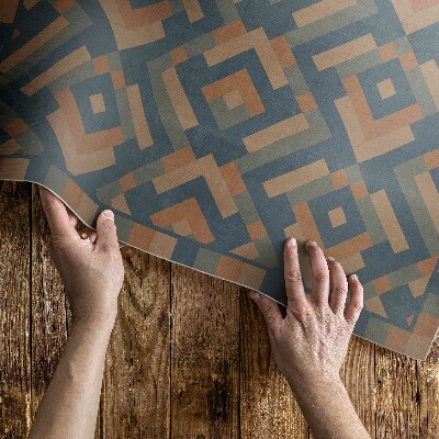 Pvc teppich Aztekische Geometrie vintage boho muster