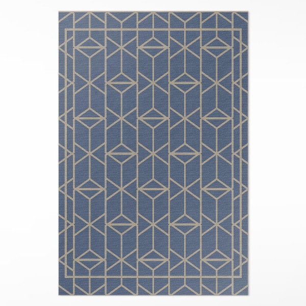 Teppich auf pvc Retro-Muster regelmäßige dekorative Linien