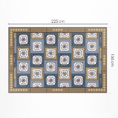 Pvc teppich Geometrisches Rhombenmuster im Retrostil