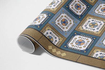 Pvc teppich Geometrisches Rhombenmuster im Retrostil
