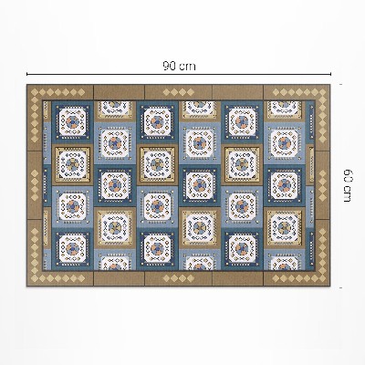 Pvc teppich Geometrisches Rhombenmuster im Retrostil