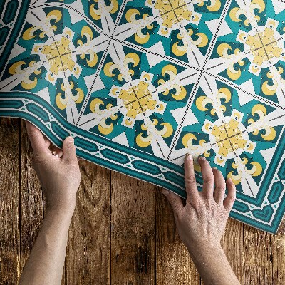 Vinyl teppich Geometrische rhomboide farbige fliesen
