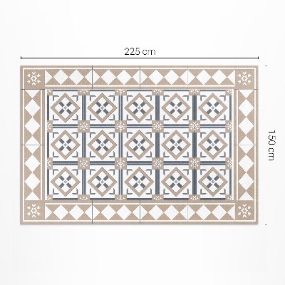Pvc teppich Rhombus Quadrat elegante Fliesen