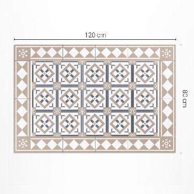 Pvc teppich Rhombus Quadrat elegante Fliesen