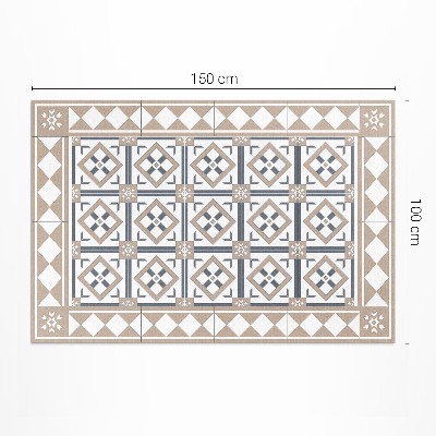 Pvc teppich Rhombus Quadrat elegante Fliesen