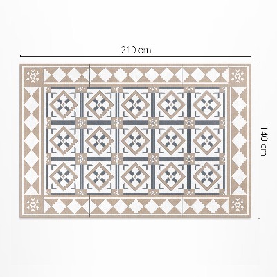 Pvc teppich Rhombus Quadrat elegante Fliesen