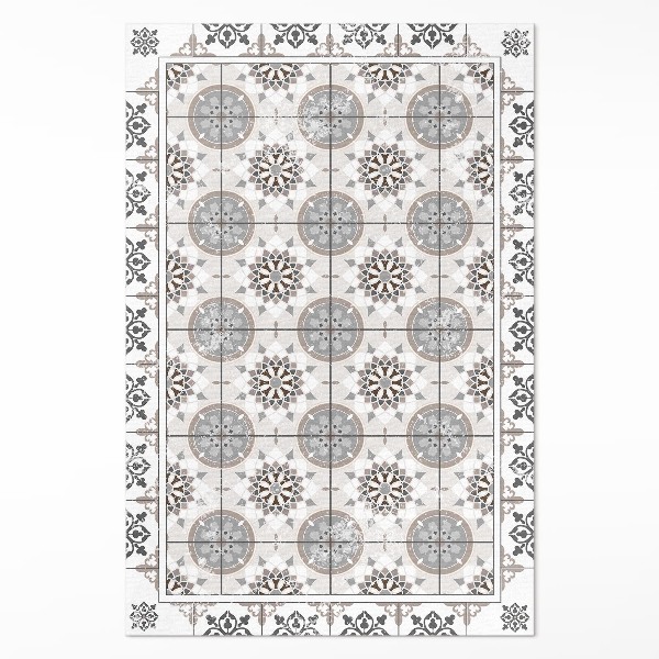 Teppich auf pvc Florale Kreise ornamentales Mosaik