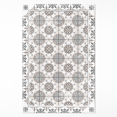Teppich auf pvc Florale Kreise ornamentales Mosaik