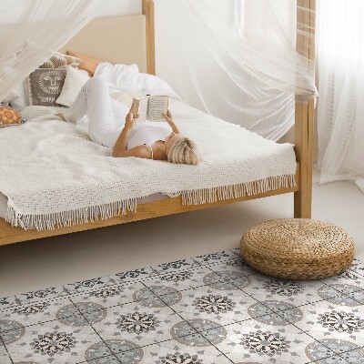 Teppich auf pvc Florale Kreise ornamentales Mosaik