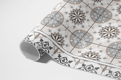 Teppich auf pvc Florale Kreise ornamentales Mosaik