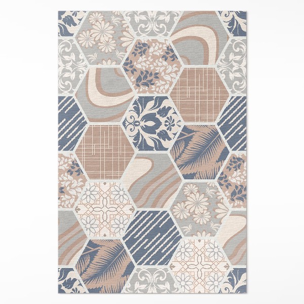 Vinyl teppich Hawaiianische Sechsecke boho fliesen