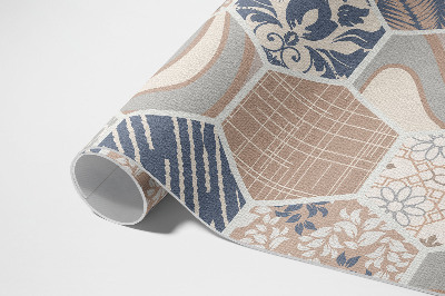 Vinyl teppich Hawaiianische Sechsecke boho fliesen