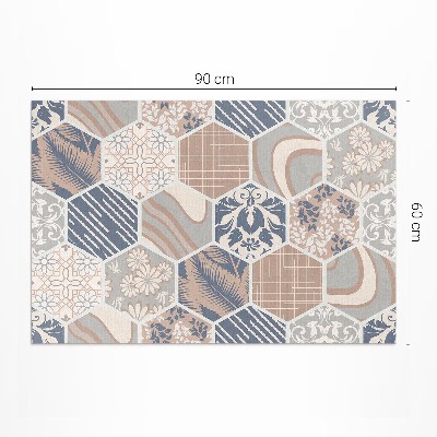 Vinyl teppich Hawaiianische Sechsecke boho fliesen