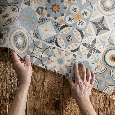 Vinyl teppich läufer Spanische fliesen pastell mosaik