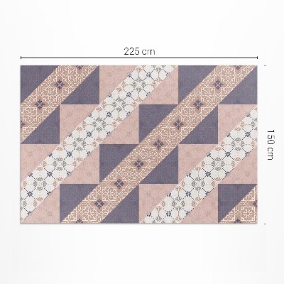 Teppich pvc Modernistische pastellfarbene streifen dekorativ