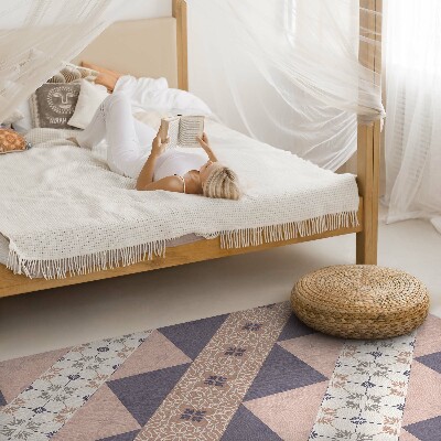 Teppich pvc Modernistische pastellfarbene streifen dekorativ