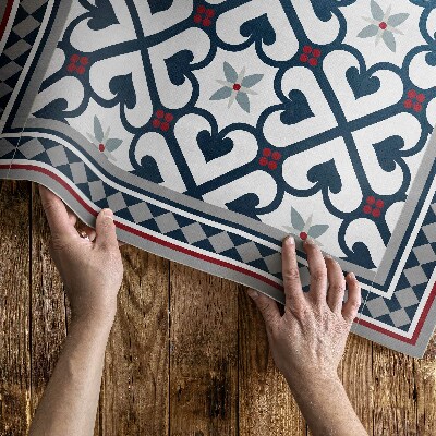 Pvc teppich Floral rhombus dekorative fliesen