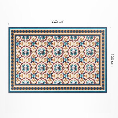 Vinyl teppich läufer Geometrische florale dekorative fliesen