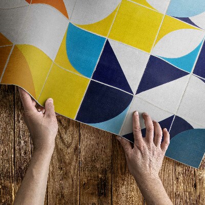 Teppich pvc Geometrische Formen modernes Mosaik