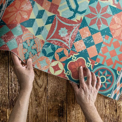 Vinyl teppich läufer Portugiesische retro getragene fliesen