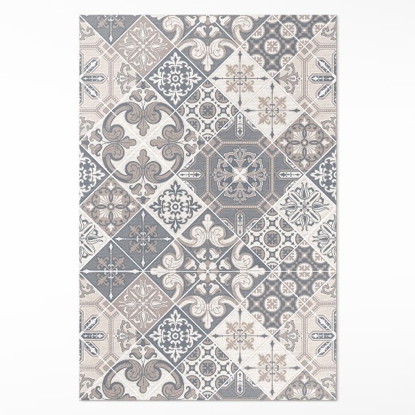 Vinyl teppich Katalanische floral gemusterte Mosaikfliese