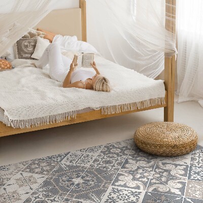 Vinyl teppich Katalanische floral gemusterte Mosaikfliese