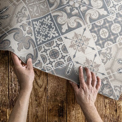 Vinyl teppich Katalanische floral gemusterte Mosaikfliese