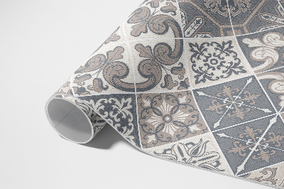 Vinyl teppich Katalanische floral gemusterte Mosaikfliese
