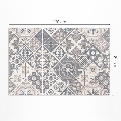 Vinyl teppich Katalanische floral gemusterte Mosaikfliese
