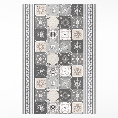 Teppich pvc Kacheln und Streifen gemustertes Mosaik