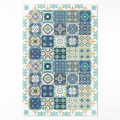 Teppich auf pvc Spanische fliesen gemustertes mosaik