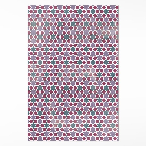 Teppich auf pvc Geometrische Sterne feines Mosaik