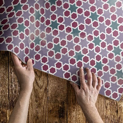 Teppich auf pvc Geometrische Sterne feines Mosaik
