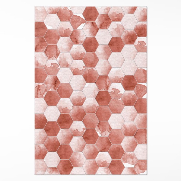 Vinyl teppich Aquarell Sechsecke elegantes Mosaik