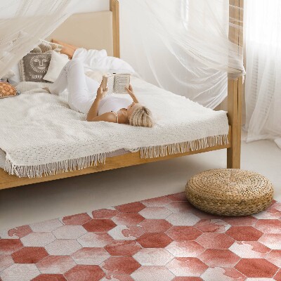 Vinyl teppich Aquarell Sechsecke elegantes Mosaik