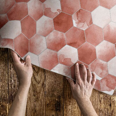 Vinyl teppich Aquarell Sechsecke elegantes Mosaik