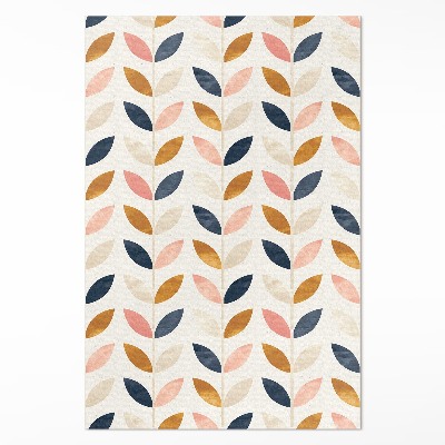 Teppich pvc Feine Blätter Aquarell Boho-Stil