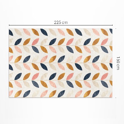 Teppich pvc Feine Blätter Aquarell Boho-Stil