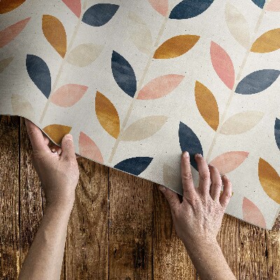 Teppich pvc Feine Blätter Aquarell Boho-Stil