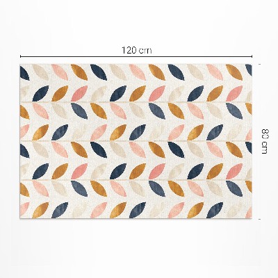 Teppich pvc Feine Blätter Aquarell Boho-Stil