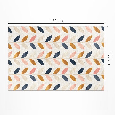 Teppich pvc Feine Blätter Aquarell Boho-Stil
