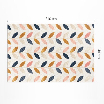 Teppich pvc Feine Blätter Aquarell Boho-Stil