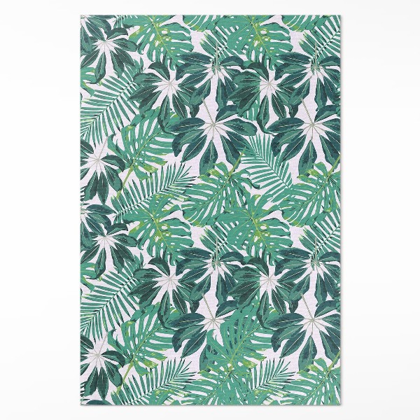 Teppich auf pvc Palmenblätter tropische Flora