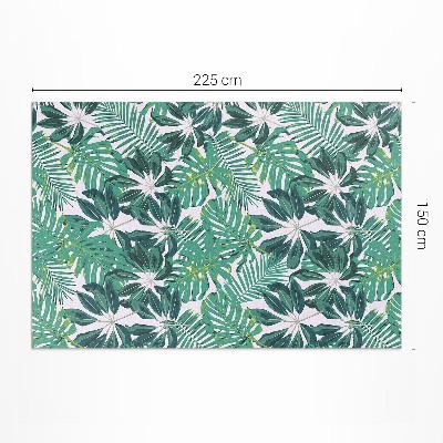 Teppich auf pvc Palmenblätter tropische Flora