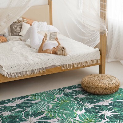 Teppich auf pvc Palmenblätter tropische Flora