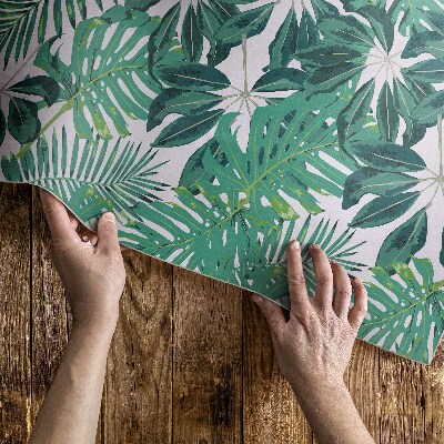 Teppich auf pvc Palmenblätter tropische Flora