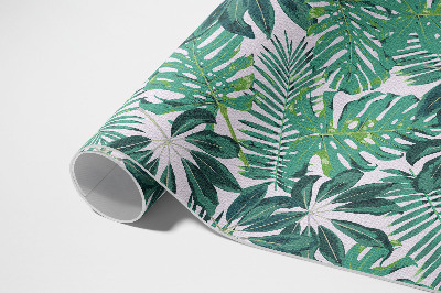 Teppich auf pvc Palmenblätter tropische Flora