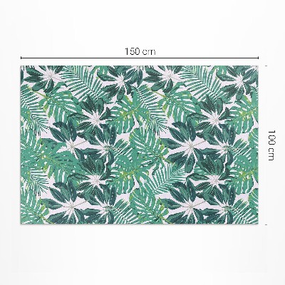 Teppich auf pvc Palmenblätter tropische Flora