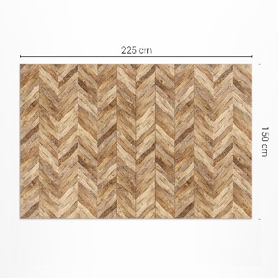 Teppich auf pvc Trendiges Holz-Fischgrätenparkett